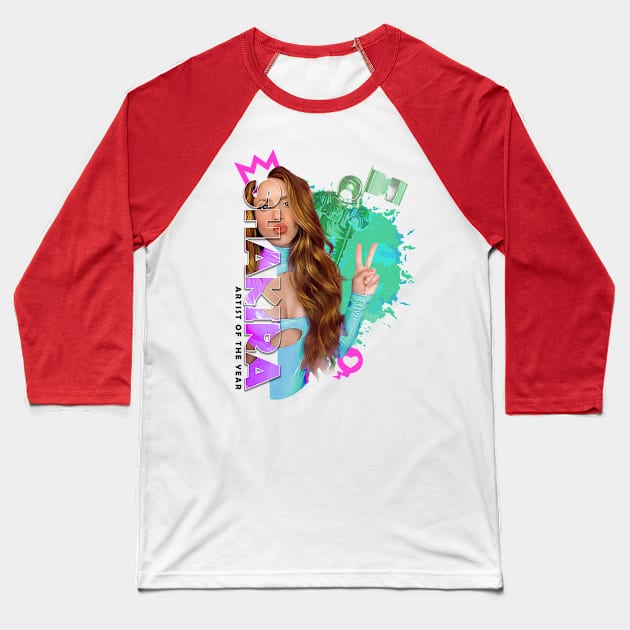 Shakira Nomination Baseball T-Shirt by HarlinDesign